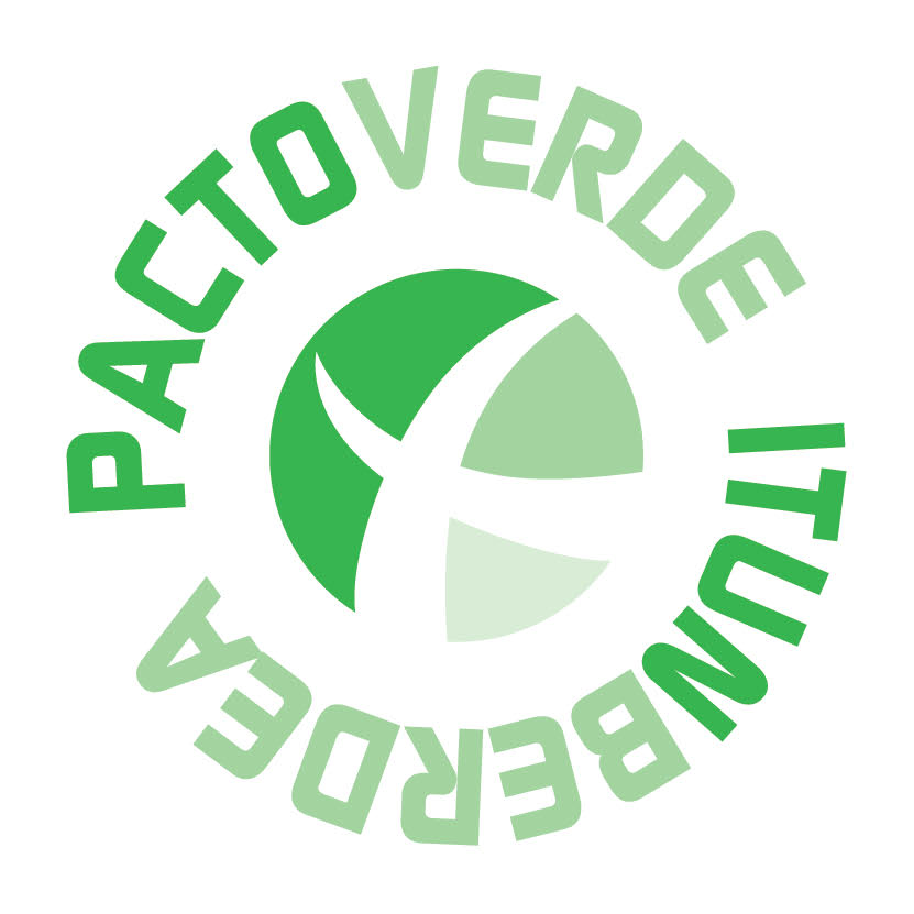Logotipo circular de sostenibilidad Pacto Verde Itunberdea en tonos verdes sobre fondo claro.